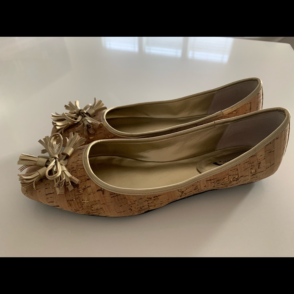 Cork & Gold Flats